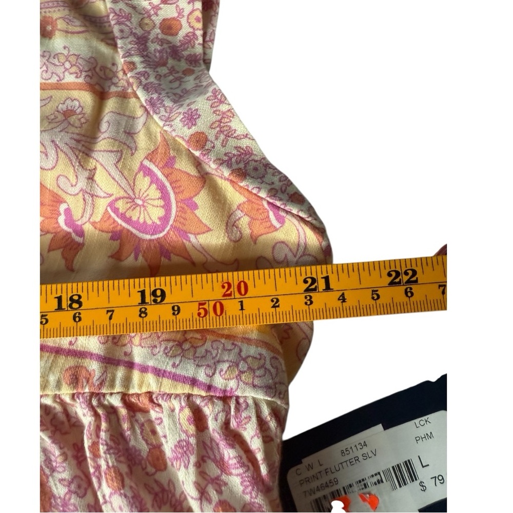 Lucky Brand Pink and Orange Floral Blouse - Picture 6 of 10